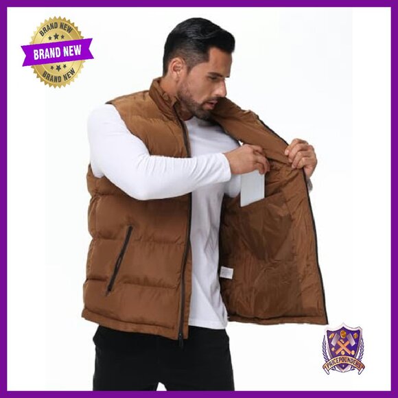 Men's Puffer Vest Lightweight Water-Resistant Winter Jacket M-5XL - Picture 4 of 7